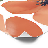 Terracotta Wildflower Rustieke Boho Wall Art Perfect Poster (Hoek)