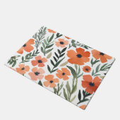 Terracotta Wildflower Rustieke Entryway Decor Deurmat (Schuin)
