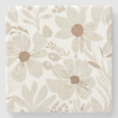 Terracotta Wildflower Rustieke Spring Home Decor Stenen Onderzetter (Voorkant)