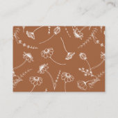 Terracotta Wildflower Schets Online RSVP QR Code Informatiekaartje (Achterkant)