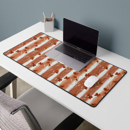Terracotta Wildflower Streep Kantoor Laptop Bureaumat