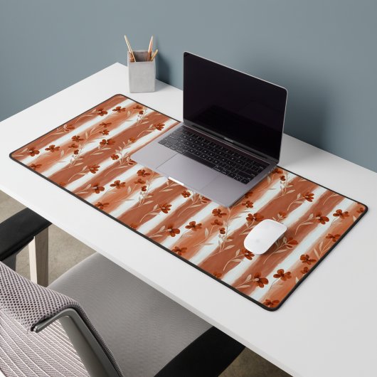 Terracotta Wildflower Stripe Office Laptop Bureaumat