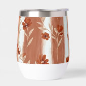 Terracotta Wildflower Stripe Wine Tumbler (Links)
