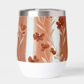 Terracotta Wildflower Stripe Wine Tumbler (Achterkant)