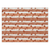 Terracotta Wildflower Vertical Stripe Boho Pattern Tafelkleed (Voorkant (Horizontaal))