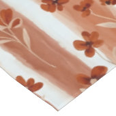Terracotta Wildflower Vertical Stripe Boho Pattern Tafelkleed (Gekanteld)