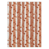 Terracotta Wildflower Vertical Stripe Boho Pattern Tafelkleed (Voorkant)