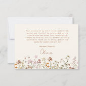 Terracotta Wildflower Vrijgezellenfeest Bedankkaart (Achterkant)