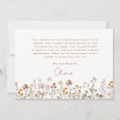 Terracotta Wildflower Vrijgezellenfeest Bedankkaart (Achterkant)