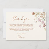 Terracotta Wildflower Vrijgezellenfeest Hartelijk  Bedankkaart (Voorkant)