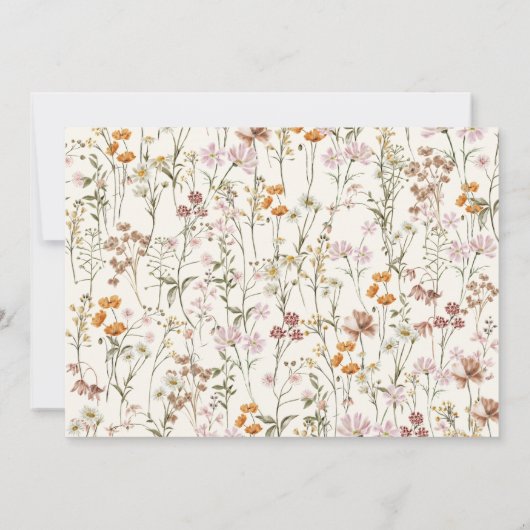 Terracotta Wildflower Vrijgezellenfeest Hartelijk  Bedankkaart (Achterkant)