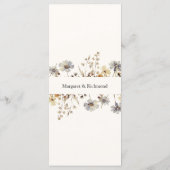 Terracotta Wildflower Waterverf Bloemenmenu Menu (Achterkant)