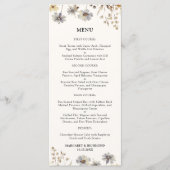 Terracotta Wildflower Waterverf Bloemenmenu Menu (Voorkant)