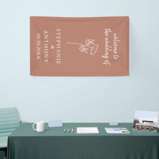 Terracotta Wildflower Wedding Banner (Beurs)