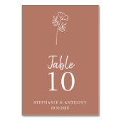 Terracotta Wildflower Wedding Kaart (Achterkant)