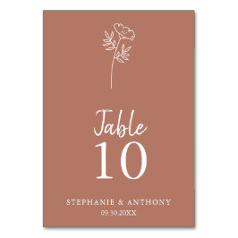 Terracotta Wildflower Wedding Kaart