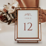 Terracotta Wildflower Wedding Kaart<br><div class="desc">Verhoog uw receptie met onze Terracotta Wildflower Wedding Table Numbers. Deze cijfers zijn versierd met wilde bloemen en botanische details en voegen een vleugje verfijning toe aan uw zitarrangementen. Begeleid uw gasten moeiteloos door uw elegante viering.</div>