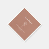 Terracotta Wildflower Wedding Napkins Servet (Hoek)