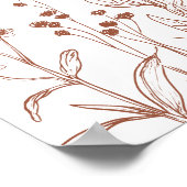 Terracotta Wildflower Welkom bij de avond ervoor Poster (Hoek)