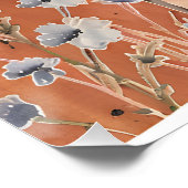 Terracotta-wildflowerpatchwork rustieke boho-lente perfect poster (Hoek)