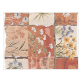 Terracotta-wildflowerpatchwork rustieke boho-lente tafelkleed (Voorkant (Horizontaal))