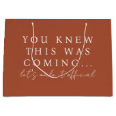 Terracotta Will You Be My Bridesmaid Proposal Groot Cadeauzakje (Voorkant)