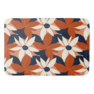 Terracotta witte bloem elegant badmat