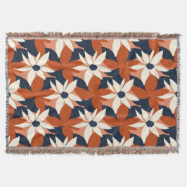 Terracotta witte bloem elegant deken