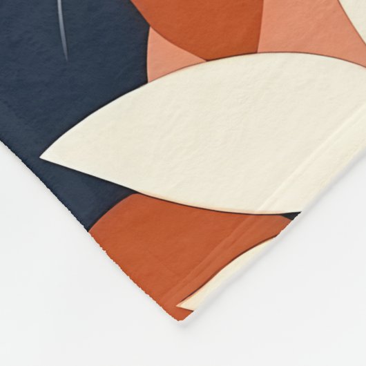 Terracotta witte bloem elegant fleece deken (Hoek)