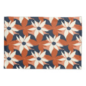 Terracotta witte bloem elegant kussensloop (Achterkant)