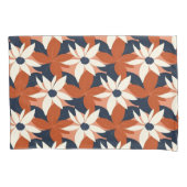 Terracotta witte bloem elegant kussensloop (Voorkant)