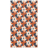 Terracotta witte bloem elegant tafelkleed (Voorkant)