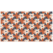 Terracotta witte bloem elegant tafelkleed (Voorkant (Horizontaal))