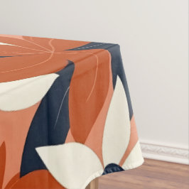 Terracotta witte bloem elegant tafelkleed