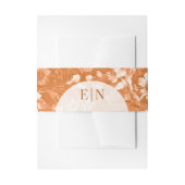  Terracotta Witte Bloemen Huwelijk Uitnodigingen Wikkel (Voorkant Voorbeeld)