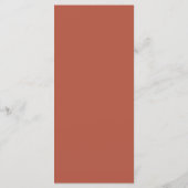 Terracotta Witte Bloemige Botanische Trouwmenu Menu (Achterkant)