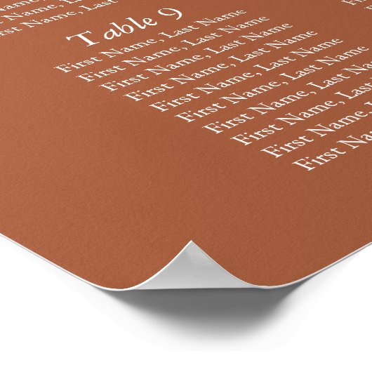 Terracotta Witte Cross Boy Doop Zitkaart Poster (Hoek)