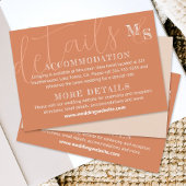 Terracotta Witte Kalligrafie Bruiloft RSVP Kaart