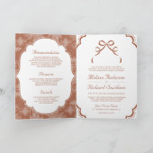 Terracotta Witte Kant Coquette Strik QR Code Bruil (Binnen)