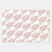 Terracotta, witte kersttypografie en stippen inpakpapier vel (Voorkant 3)