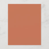 Terracotta witte script budget trouwkaart (Achterkant)