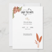 TERRACOTTA WOESTIJN BOHO BRUILOFT SAVE THE DATE (Achterkant)