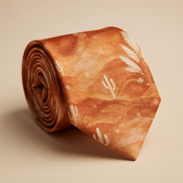 Terracotta Woestijn Boho Stropdas