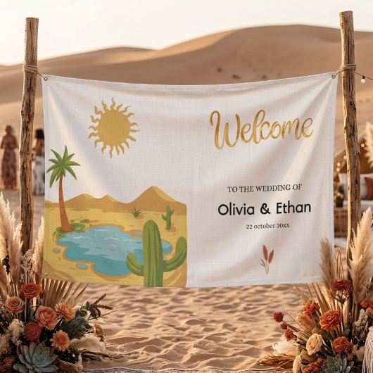 Terracotta Woestijn Boho Virale Stylo klassieke tr Spandoek