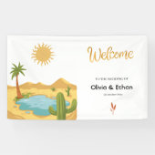 Terracotta Woestijn Boho Virale Stylo klassieke tr Spandoek (Horizontaal)