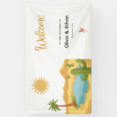 Terracotta Woestijn Boho Virale Stylo klassieke tr Spandoek (Verticaal)