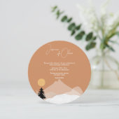 Terracotta woestijn thema bruiloft kaart (Staand voorkant)