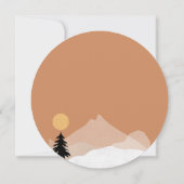 Terracotta woestijn thema bruiloft kaart (Achterkant)