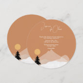 Terracotta woestijn thema bruiloft kaart (Voorkant / Achterkant)