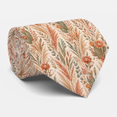 Terracotta Woestijnbloemen Stropdas (Opgerold)